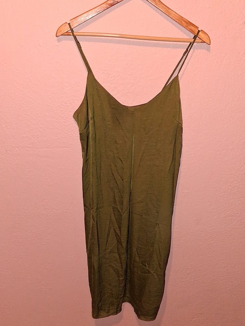 stars above Olive Green Slip Cami with Adjustable Straps